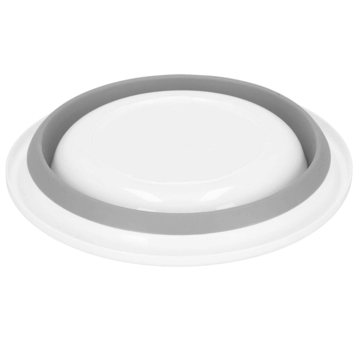 Lighean pliabil, rotund, din plastic si silicon, 37x15cm, 9litri, gri [8]