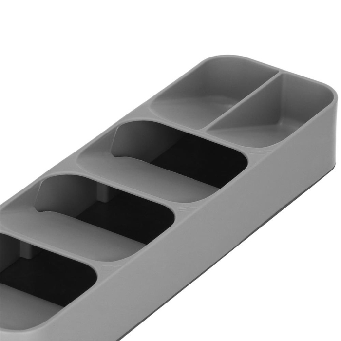 Organizator tacamuri sertar, 5 compartimente, 40x11x5,5cm, gri [6]