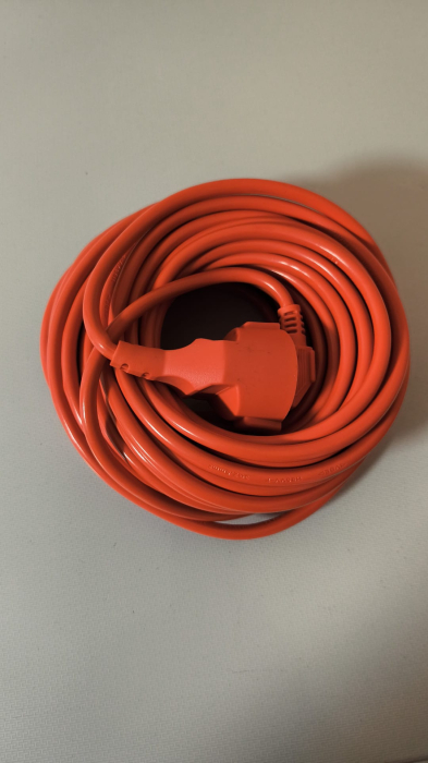 Prelungitor electric pentru gradina 20m, 3x2.5mm², portocaliu [2]