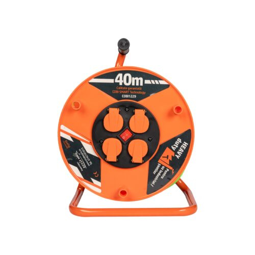 Prelungitor rola cu tambur 3x2.5mm², 40 m, 4 prize Schuko - COBI SMART® [2]