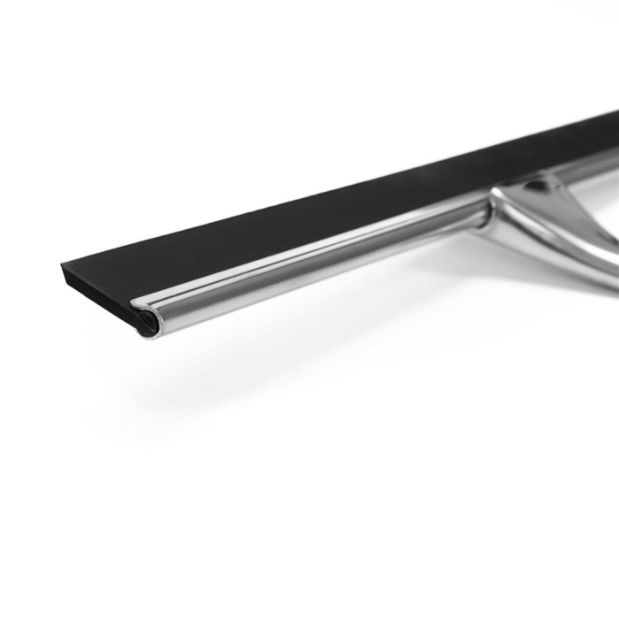 Racleta pentru baie din inox cu suport adeziv, lama 25 cm, finisaj lucios argintiu [10]