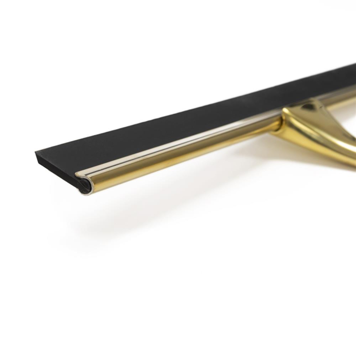Racleta pentru baie din inox cu suport adeziv, lama 25 cm, finisaj lucios auriu [10]