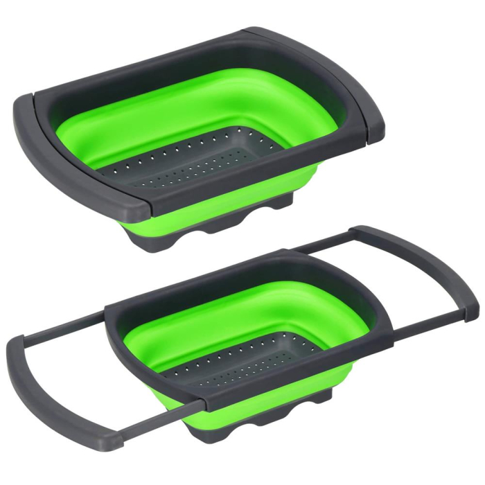 Strecuratoare pliabila pentru chiuveta, din plastic si silicon, brate extensibile, lungime 38-60cm [11]