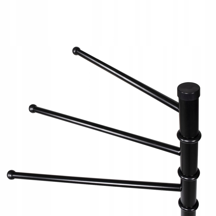 Suport cuier pentru prosoape cu 3 brate egale 32 cm, inaltime 86 cm, negru [6]