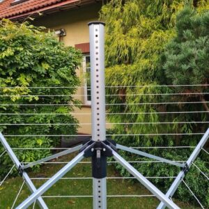 Uscator de haine rotativ 50 m fir, pentru gradina, inaltime reglabila si suport fixare [4]
