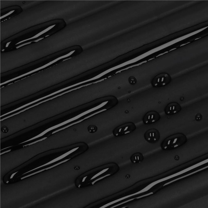 Uscator de vase cu suport tacamuri, din otel, cu tava de scurgere, manere lemn, 42x32x15cm, negru [16]