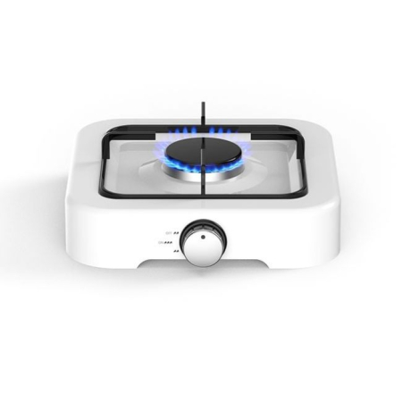 Accesorii auto - Aragaz de mici dimensiuni cu un singur arzator pentru soferii de camion, rulote, camping, calatorii, dimensiune 26 x 26cm, culoare Alba