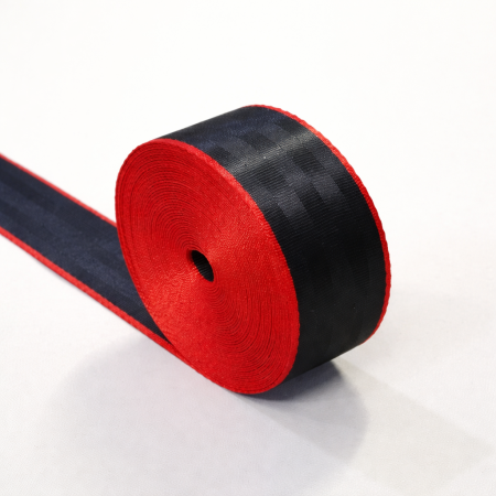 Auto & Iluminat - Banda centura de siguranta TUNING, culoare Negru-Rosu, latime 46 mm, pret/m liniar