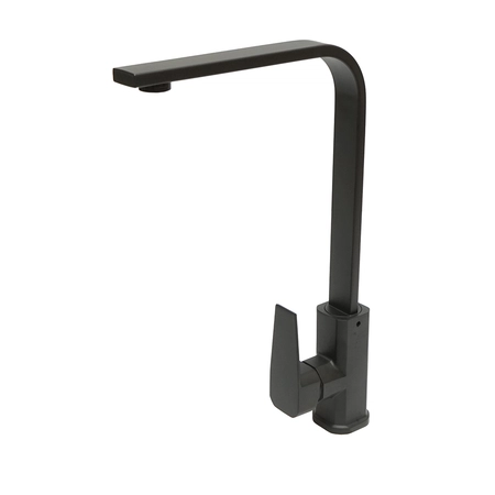 Bucătărie & baie - Baterie chiuveta bucatarie rotativa, finisaj negru mat, stativ cu monocomanda, aliaj zinc, accesorii incluse