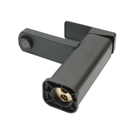 Baterie lavoar monocomanda, finisaj negru mat, montaj stativ, otel inoxidabil, accesorii incluse [1]