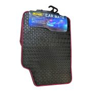 Covorase Auto Universale, din cauciuc sintetic moale, culoare Neagra cu dunga Rosie [1]