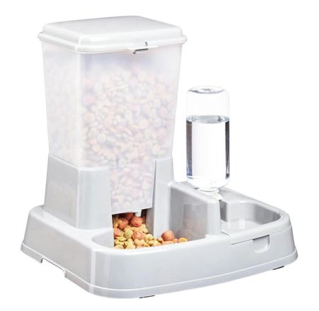 Pet Shop - Distribuitor de alimente si apa pentru animale, 2in1, culoare Alba
