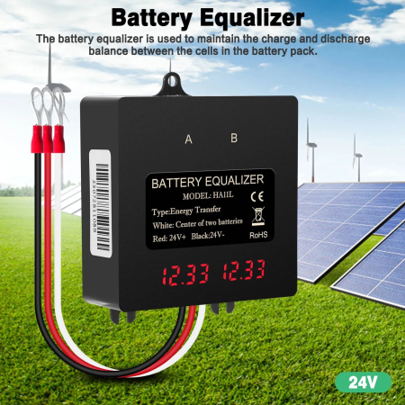 Accesorii Casa - Egalizator alimentare baterii 2 x 12V pentru sisteme fotovoltaice 24V, cu display LCD