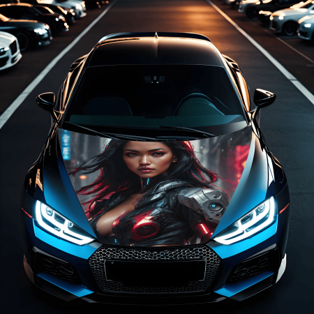 Tuning - Folie Capota Auto "Hood Art" rezistenta la exterior, marime S (150 x 110cm) - Cod: AVX-CAPOTA-001S