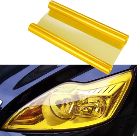 Accesorii Autoturisme - Folie protectie faruri / stopuri auto - Galben (pret/m liniar)