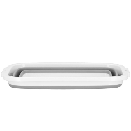 Lighean pliabil, dreptunghiular, din plastic si silicon, 40x29x15cm, 8.5litri, gri [6]