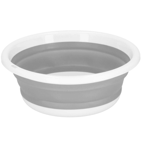 Lighean pliabil, rotund, din plastic si silicon, 37x15cm, 9litri, gri [1]