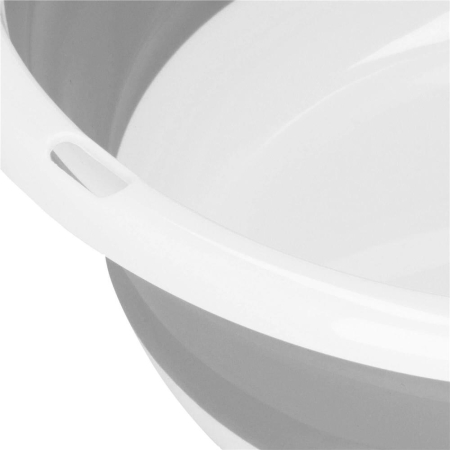 Lighean pliabil, rotund, din plastic si silicon, 37x15cm, 9litri, gri [10]
