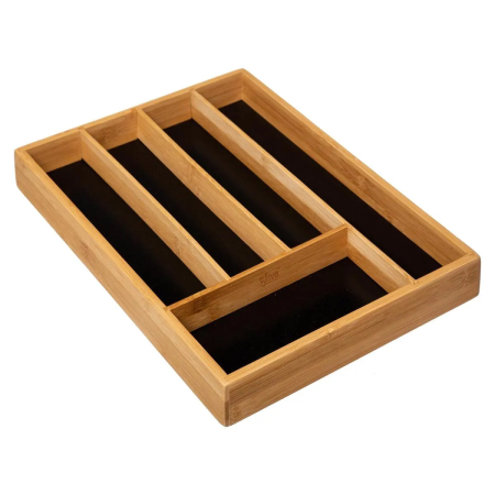 Casă - Organizator sertar tacamuri 5Five Blackbamboo, bambus, 25x34x5 cm, natur