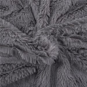 Patura pufoasa si calduroasa pentru 2 persoane, 200x240cm, gri [4]
