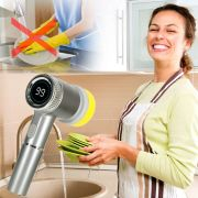 Perie electrica "5-in-1" cu 5 accesorii de curatare pentru baie, podea, rosturi faianta, piscina, cu afisaj cu LED si incarcare USB [3]