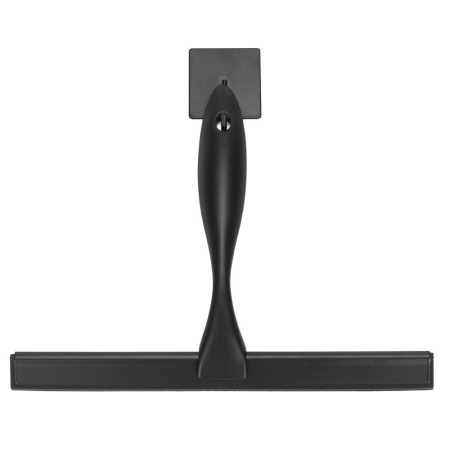 Racleta pentru baie din inox cu suport adeziv, lama 25 cm, finisaj mat negru [12]