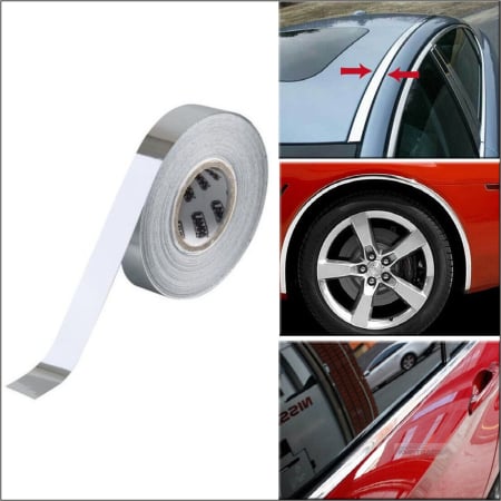 Tuning - Rola folie crom pentru colantare bandouri sau ornamente auto 150 x 3cm