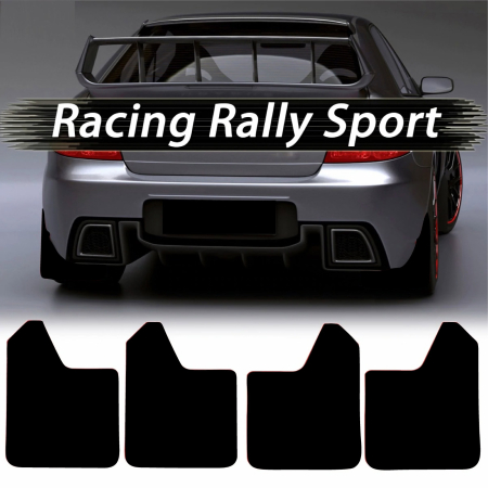 Accesorii Autoturisme - Set 4 Aparatori Noroi SPORT din cauciuc pentru autoturisme, universale,  model Blank, dimensiune 30 x 23cm