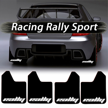 Accesorii Autoturisme - Set 4 Aparatori Noroi SPORT din cauciuc pentru autoturisme, universale,  model Rally, dimensiune 30 x 23cm
