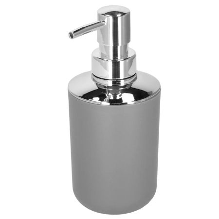 Set accesorii baie, 6 piese din plastic, cu perie WC si cos de gunoi, finisaj mat si lucios, gri argintiu [10]