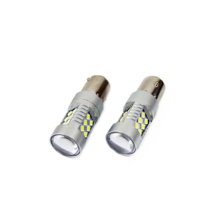 Auto & Iluminat - Set becuri auto cu LED CANBUS compatibil P21W BA15S 24 SMD 6.2W Alb 12/24V, destinat competitiilor auto sau off-road