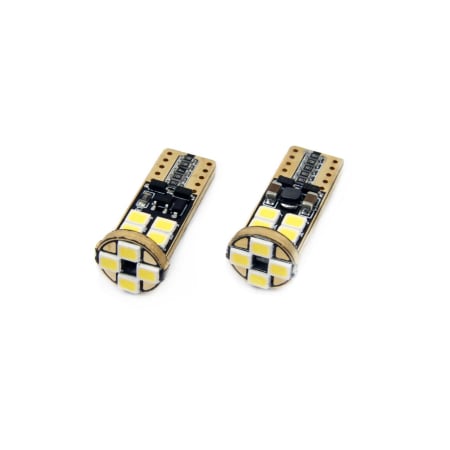 Auto & Iluminat - Set becuri auto cu LED CANBUS compatibil T10e W5W 12 SMD Alb 12/24V, destinat competitiilor auto sau off-road