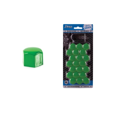 Auto & Iluminat - Set capace prezoane 19 mm, culoare Verde