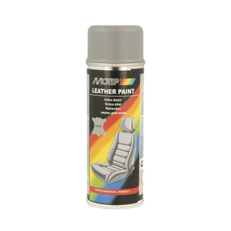 Accesorii Autoturisme - Spray vopsea pentru pentru reconditionare tapiterie din piele, 200 ml, culoare Gri