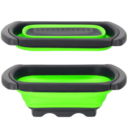 Strecuratoare pliabila pentru chiuveta, din plastic si silicon, brate extensibile, lungime 38-60cm [11]