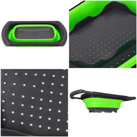Strecuratoare pliabila pentru chiuveta, din plastic si silicon, brate extensibile, lungime 38-60cm [18]