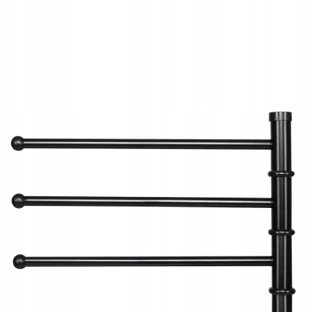 Suport cuier pentru prosoape cu 3 brate egale 32 cm, inaltime 86 cm, negru [2]