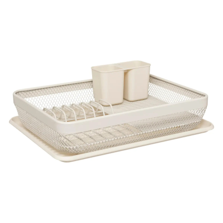 Casă - Suport vase 5Five Mayaj cu 1 nivel, otel si plastic, 43x32x13 cm, bej