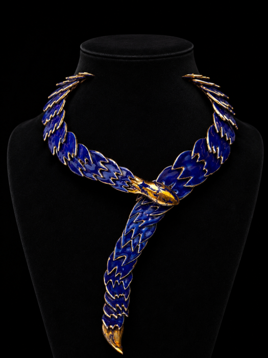 Ouroboros Caeruleus – colier statement din ceramică [3]