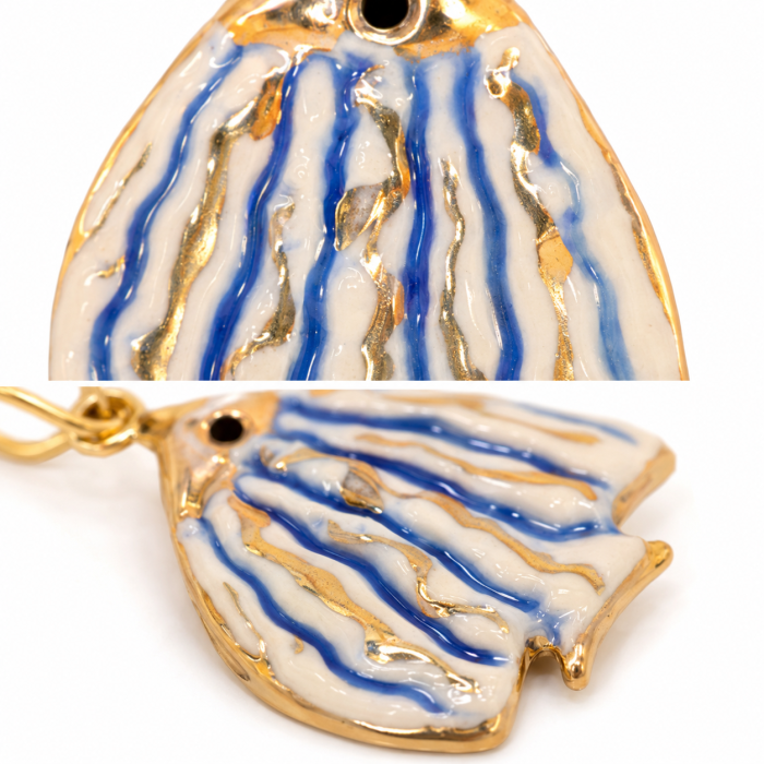 Valuri Albastre – Cercei din porțelan | Ikigai Ceramic [2]