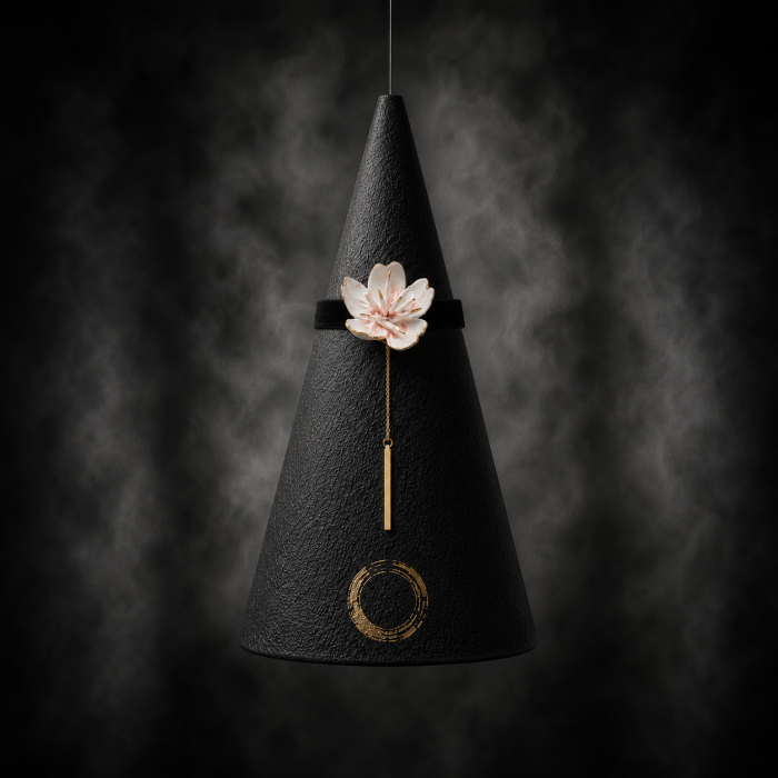 Choker Sakura Nocturnă din porțelan | Ikigai Ceramic [3]