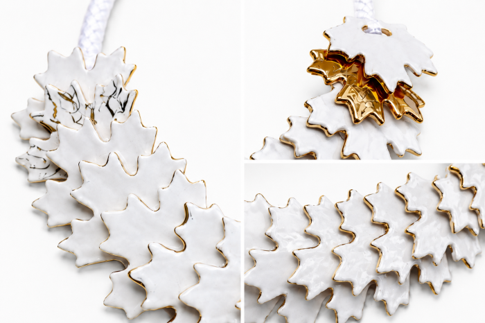 Herbarium – colier din ceramică glazurată cu aur coloidal [2]