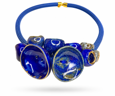 Coliere - Abyssus – colier statement din ceramică glazurată