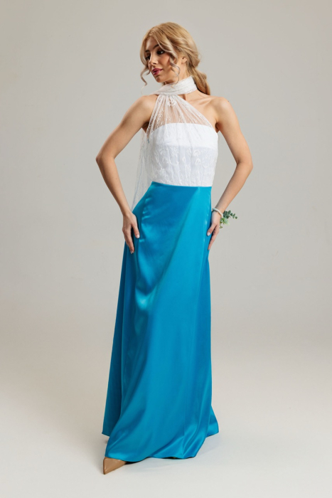 rochie lunga turcoaz [2]
