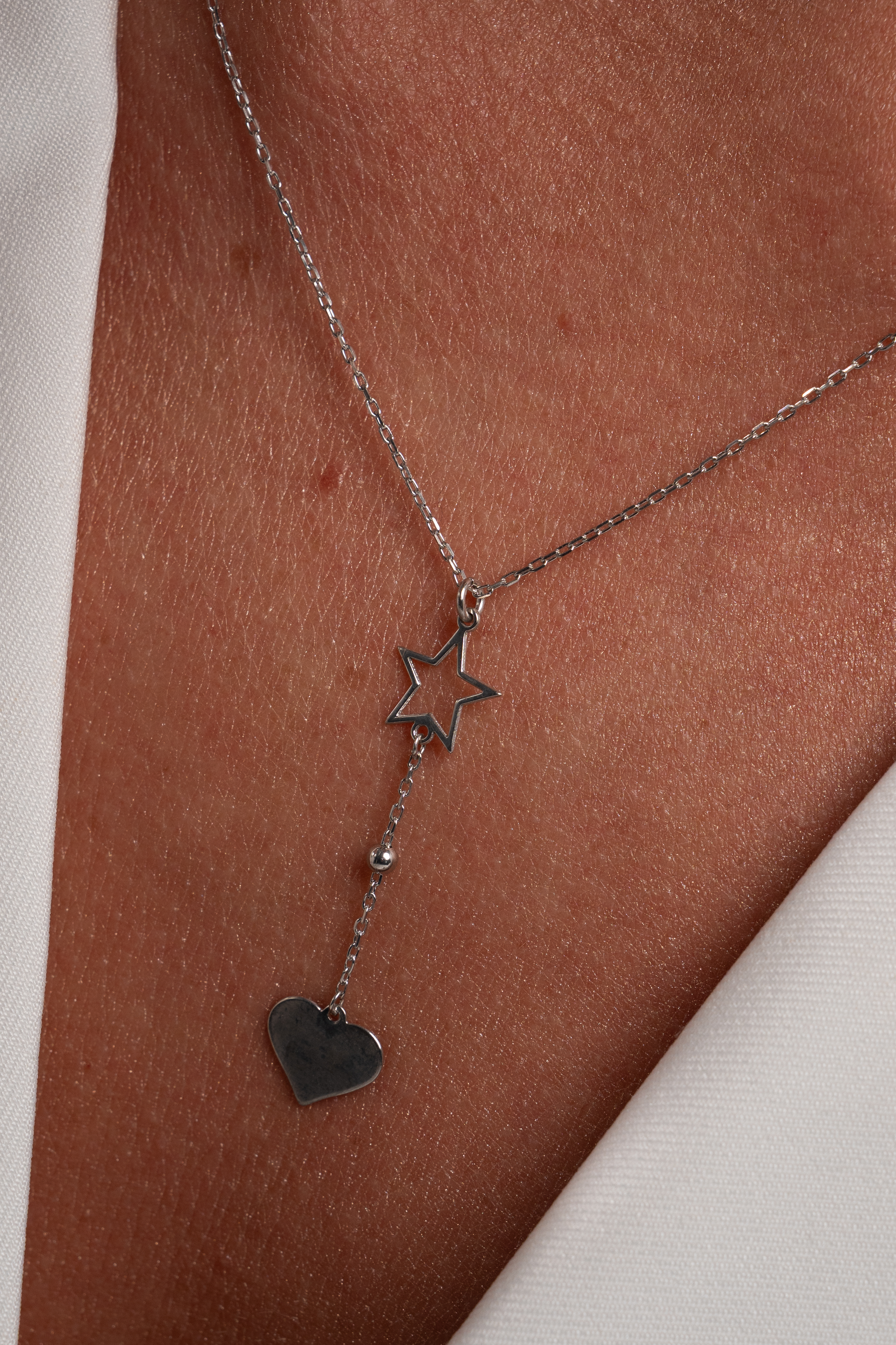 COLECTIA LADY ILSY - Colier cu Pandantive Stea și Inimă