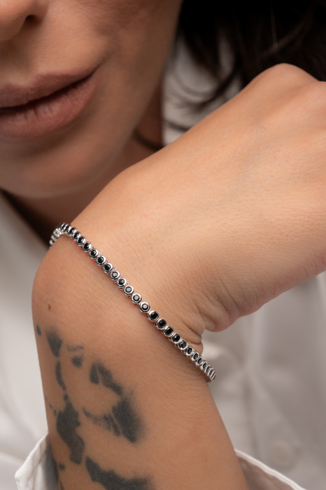 BRATARA Tennis Black Round [3]