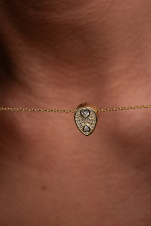 Colier Asimetric Gold cu charm detasabil [1]