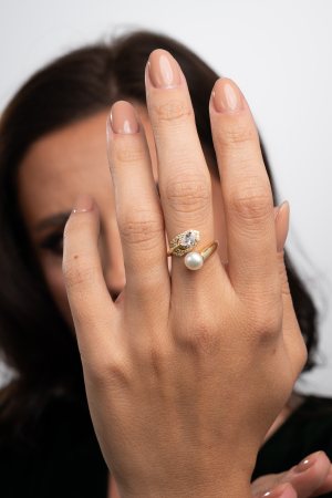 Placate cu aur 14k - Inel Auror Leaf