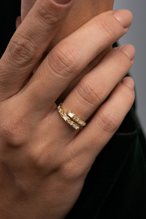 Placate cu aur 14k - Inel Gold Twist