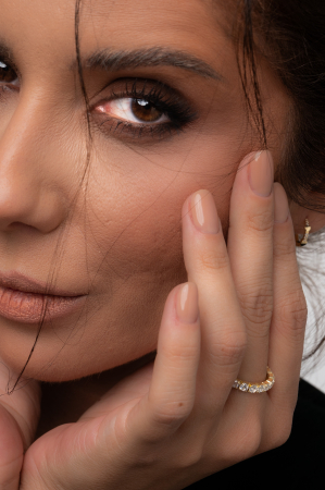 Placati cu aur 14k - Inel tennis Gold